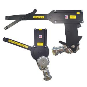 1958 Impala 2DR H-Top Front  & Rear Power Window Kit w Chrome Switches Console