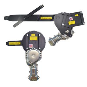 1959-1960 Convertible Front & Rear Power Window Kit w Nostalgic Switches Console