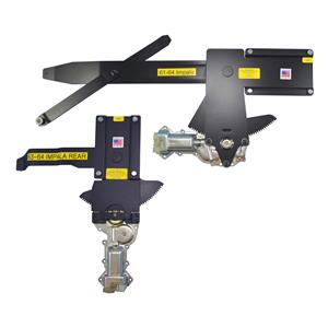 1961 Impala 2DR H-Top Front & Rear Power Window Kit with Black Switches Console