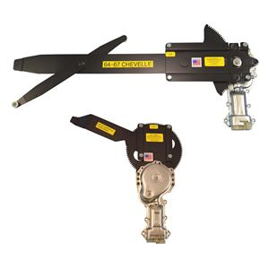 1964-1967 Convertible Front & Rear Power Window Kit with Black Switches Console