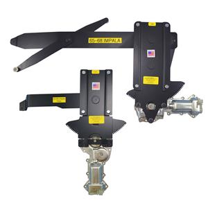 1965-1966 Convertible Front and Rear Power Window Kit w Chrome Switches Console