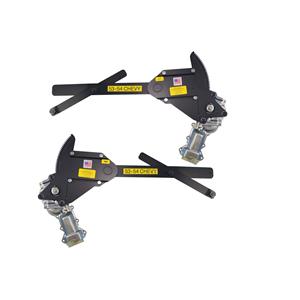 1953-1954 Chevy 2DR Front Doors Power Window Kit with Black Switches for Door