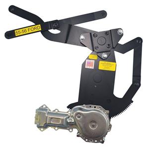 1956 Ford 2Dr Front Doors Power Window Kit with Chrome Switches for Console/Dash