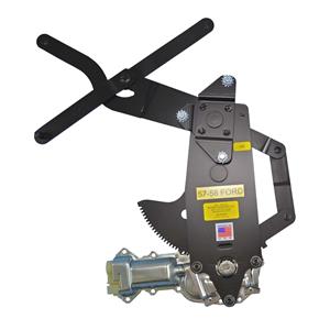 1957-1958 Ford 2Dr Front Door Power Window Kit with Chrome Switches for Console