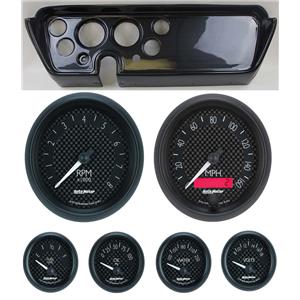 67 GTO Carbon Dash Carrier w/ Auto Meter GT Gauges