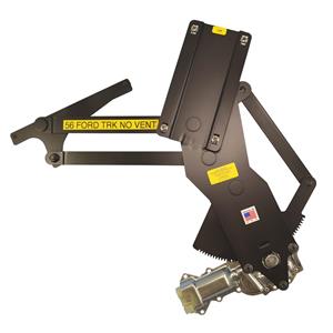 1956 Ford Truck Front Door Less Vent Power Window Kit with Chrome Switches