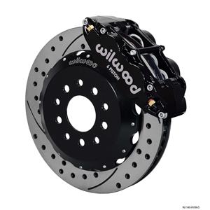Wilwood 05-10 Mustang Front Disc Big Brake Kit 13" Drilled Rotor Black Caliper