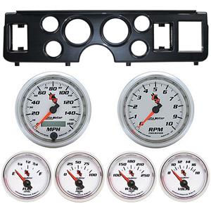79-86 Mustang Carbon Dash Carrier w/ Auto Meter C2 Gauges