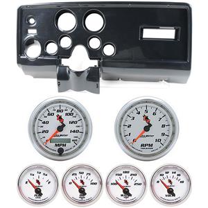 69 Pontiac Firebird Carbon Dash Carrier w/ Auto Meter C2 Gauges