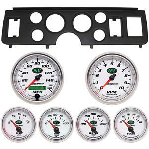 79-86 Mustang Black Dash Carrier w/ Auto Meter NV Gauges