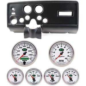 69 Pontiac Firebird Black Dash Carrier w/ Auto Meter NV Gauges