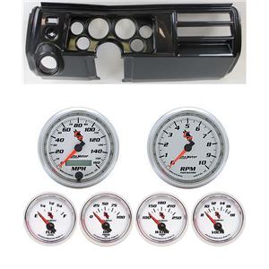 69 Chevelle Carbon Dash Carrier w/ Auto Meter 3-3/8" C2 Gauges