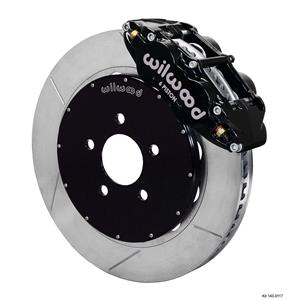 Wilwood 94-04 Mustang Front Disc Big Brake Kit 14" Plain Rotor Black Caliper