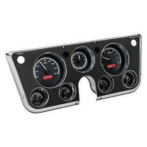 Dakota Digital 67 - 72 Chevy Pickup Truck Analog Dash Gauge & Clock Black Alloy White VHX-67C-PA-K-W