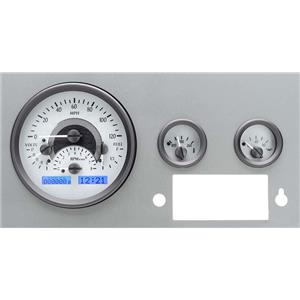 55-86 Jeep CJ VHX System, Silver Face - Blue Display