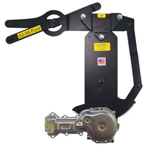 1952-1954 Ford 2Dr Front Doors Power Window Kit with Black Switches for Door