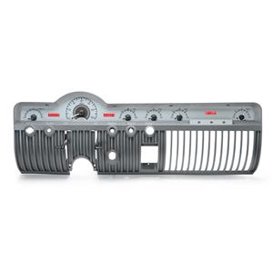 1950-51 Mercury VHX System, Satin Alloy Style Face, Red Display
