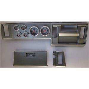 82-86 S10 Pickup Silver Dash Carrier w/ Auto Meter Ultra Lite Electric Gauges