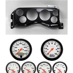90-93 Mustang Carbon Dash Carrier w/ Auto Meter Phantom Electric Gauges