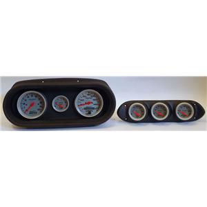 65 Nova Black Dash Carrier w/ Auto Meter Ultra Lite Electric Gauges
