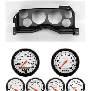 90-93 Mustang Black Dash Carrier w/ Auto Meter Phantom Electric Gauges