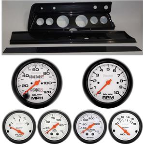 66 Chevelle Carbon Dash Carrier w/Auto Meter Phantom Mechanical Gauges