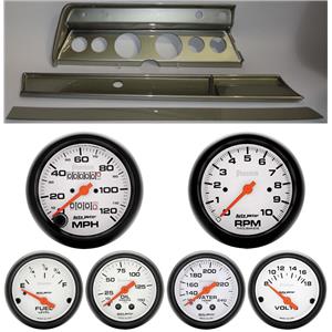 66 Chevelle Silver Dash Carrier w/ Auto Meter Phantom Mechanical Gauges