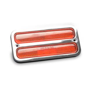 EMS MARKER LIGHT BEZEL KIT PAIR AMBER 67-72 C-10 CLEAR COAT MS275-87ACL