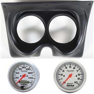 67 68 F Body Black Dash Carrier w/Auto Meter 5" Ultra Lite Electric Gauges