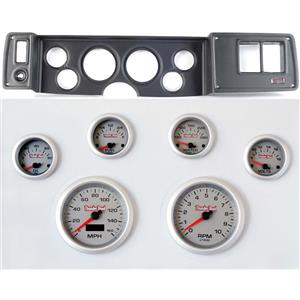 1979-81 Camaro Black Dash Panel w/Silver Face Electric Gauges