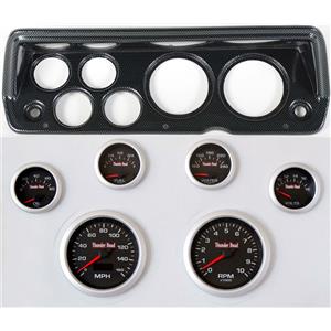 Classic Dash 818701913 Mopar A Body Carbon Dash Carrier Panel w/ Concorse Black Face Gauges
