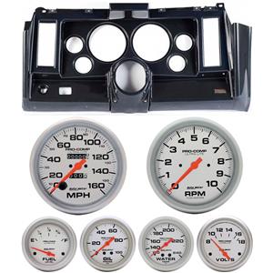 69 Camaro Carbon Dash Carrier w/Auto Meter Ultra Lite Mechanical 5" Gauges