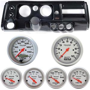 68 Chevelle Carbon Dash Carrier 5" Ultra Lite Electric Gauges w/ Astro
