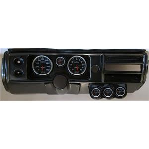 68 Chevelle Carbon Dash Carrier w/ Auto Meter 5" Sport Comp II Gauges No Astro