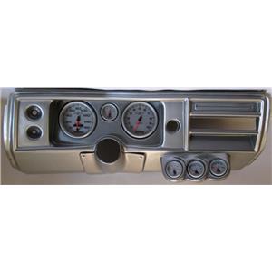 68 Chevelle Silver Dash Carrier w/ Auto Meter 5" Ultra Lite II Gauges No Astro