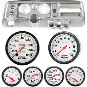 68 Chevelle Silver Dash Carrier Auto Meter 5" Phantom Mechanical Gauges w/ Astro