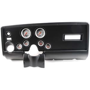 69 Pontiac Firebird Black Dash Carrier w/ Auto Meter Ultra Lite Electric Gauges