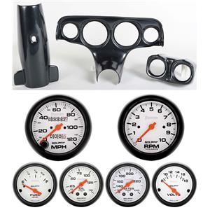 57 Bel Air Carbon Dash Carrier w/Auto Meter Phantom Mechanical Gauges