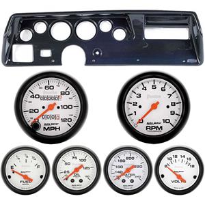 70-72 Chevelle SS Carbon Dash Carrier w/Auto Meter Phantom Mechanical Gauges