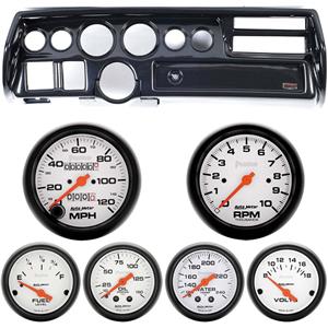 70-72 Chevelle Sweep Carbon Dash Carrier w/Auto Meter Phantom Mechanical Gauges