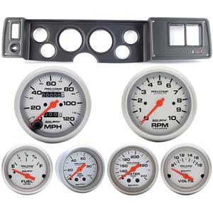 79-81 Camaro Black Dash Carrier w/Auto Meter Ultra Lite Mechanical Gauges
