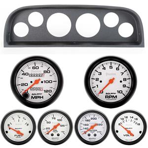 60-63 Chevy Truck Black Dash Carrier w/Auto Meter Phantom Mechanical Gauges