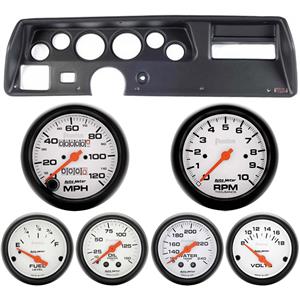 70-72 Chevelle SS Black Dash Carrier w/Auto Meter Phantom Mechanical Gauges