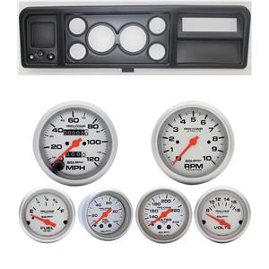 73-79 Ford Truck Black Dash Carrier w/ Auto Meter Ultra-Lite Mechanical Gauges