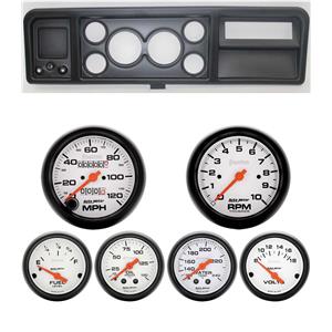 73-79 Ford Truck Black Dash Carrier w/ Auto Meter Phantom Mechanical Gauges
