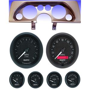 90-92 Camaro Silver Dash Carrier w/ Auto Meter  GT Gauges