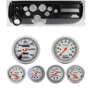 68 Chevelle Carbon Dash Carrier Auto Meter 3-3/8" Ultra-Lite Mechanical Gauges