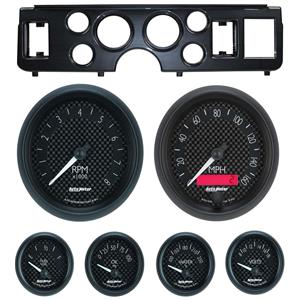 79-86 Mustang Carbon Dash Carrier w/ Auto Meter GT Gauges
