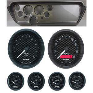 67 GTO Silver Dash Carrier w/ Auto Meter GT Gauges