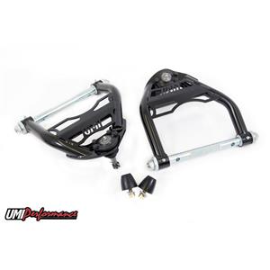 UMI Performance 4033-1-B GM A-Body UMI Upper Front Control Arm Kit 1/2" Taller Ball Joint - Black